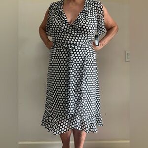 Donna Morgan polka dot wrap dress